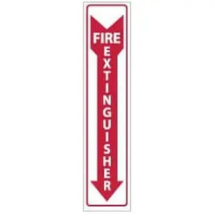 AccuformNMC Aluminium Fire Extinguisher Sign, 4" Wide x 18" High, M23A - Home and Work Safety Equipment