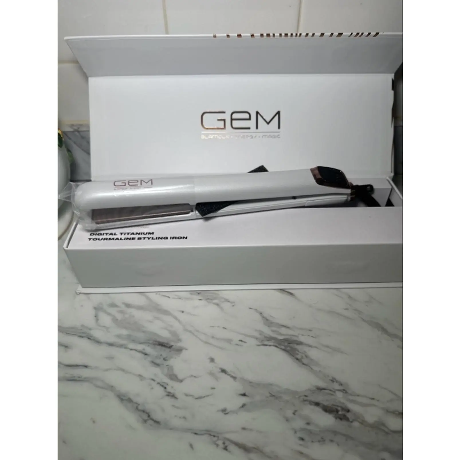 GEM Digital Titanium Turbuline Styling Iron for Smooth Hair Styling and Heat Protection