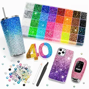 DIY Diamond Bedazzling Kit with 3mm Mixed Resin Rhinestones. Nail Art Supplies.DIY Diamond Bedazzling Kit with 3mm Mixed Resin Rhinestones Perfect for DIY Crafts, Clothing, Nail Art Supplies.Jewelry, Glitter Decorative Nails