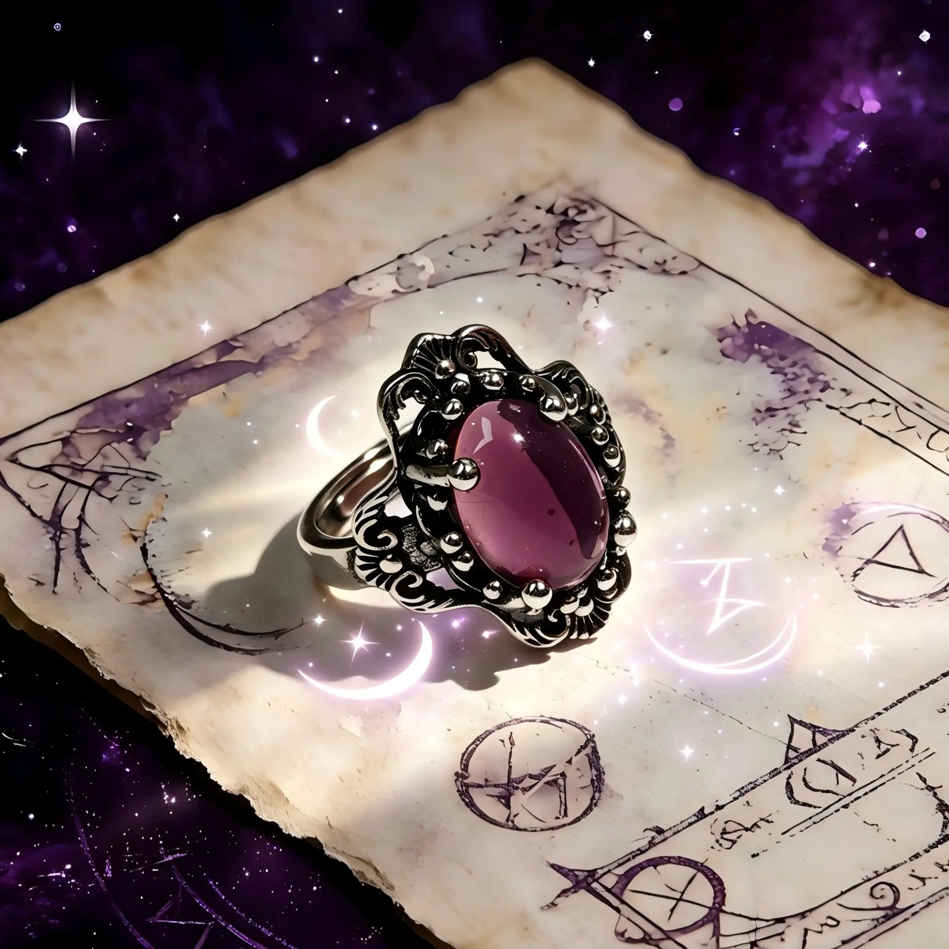 Vintage Style Adjustable Open Band Ring (Fits 6-10) - Witchy Pagan Magic Jewelry, Amethyst Nepalese Lace Design, Birthstone Accessory, Unique Gift, adjustable rings, 2026 Memorial Day Campaign Gearmom gifts,anniversary gifts for her,birthday gifts for gf