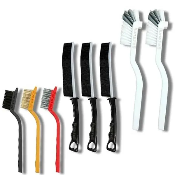 8-Pack Multi-Functional Crevice & Corner Cleaning Brushes – Heavy Duty Hard Bristle Scrubbers for Kitchen Sink, Stove & Household Deep Clean