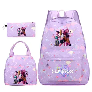 2026 New KPOP Witch Hunters School Bag Backpack Three-piece Print Set