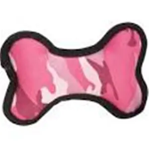 212 MAIN Zanies Toughstructable Bone Shape Dog Toy - Large Size, Green Camo, Floats Easily, Durable for Vigorous Chewers