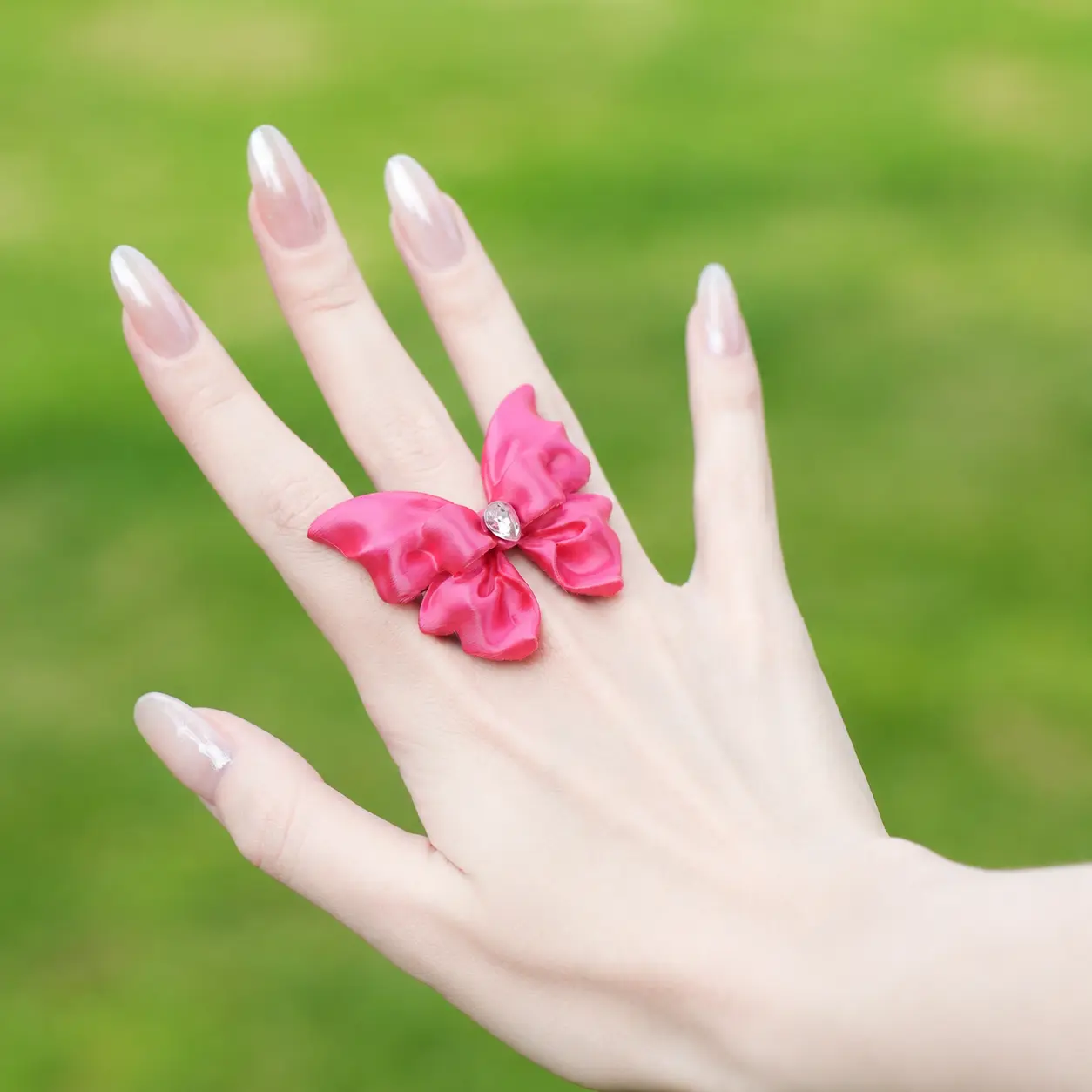 3D Printed Silk Bow Ring - Shiny, Fashionable Original Design Toy for Decor, Play, Playful Gift