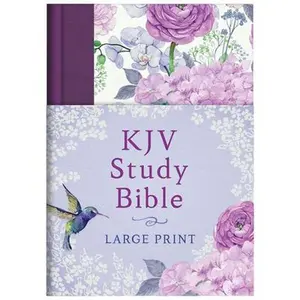 KJV Study Bible - Large Print [hummingbird Lilacs] -- Compiled by Barbour Staff, Hardcover