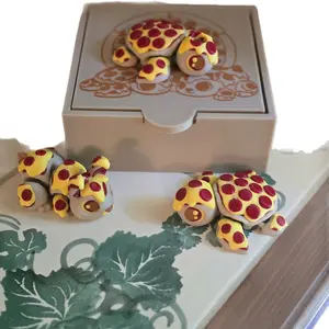 3D Printed Pizza Fidget Critter Friends, Interactive Puzzle Toy for Stress Relief