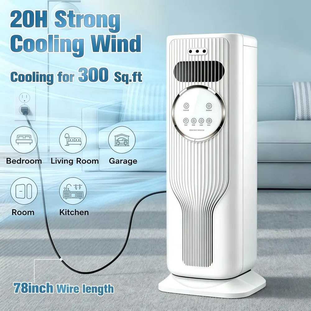 2026 New Arrival 12000BTU Portable Air Conditioner - Ice Crystal Air Cooler Fan（Water & Ice）Ultra Quiet Fast Cooling Mobile AC, Smart 24H Timing Energy Efficient, Suitable for Bedroom Office Living Room, Summer Comfort Cool All Day, TikTok Mid Year Sale