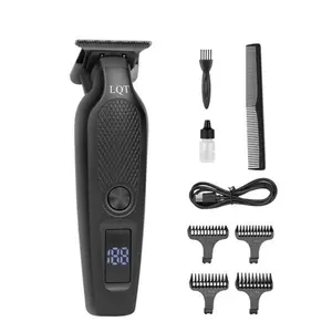 LQT Cordless Electric Hair Clipper with Detail Trimmer, USB Rechargeable, Digital Battery Display - Ideal for Home Use and Professional Hairstylists