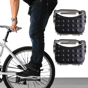 Elastic Spring Foldable Bike Pedals! Anti Slip Pedal Oversized Anti-Rust for Mountain & E-Bikes