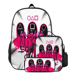 SQUID GAME 2025 BACK-TO-SCHOOL KIT: 3-in-1 Bundle (Save $25!) | Bulletproof Backpack + Leakproof Lunch Box | 500K+ TikTok Parents Approve✅ Book Sack Costumes