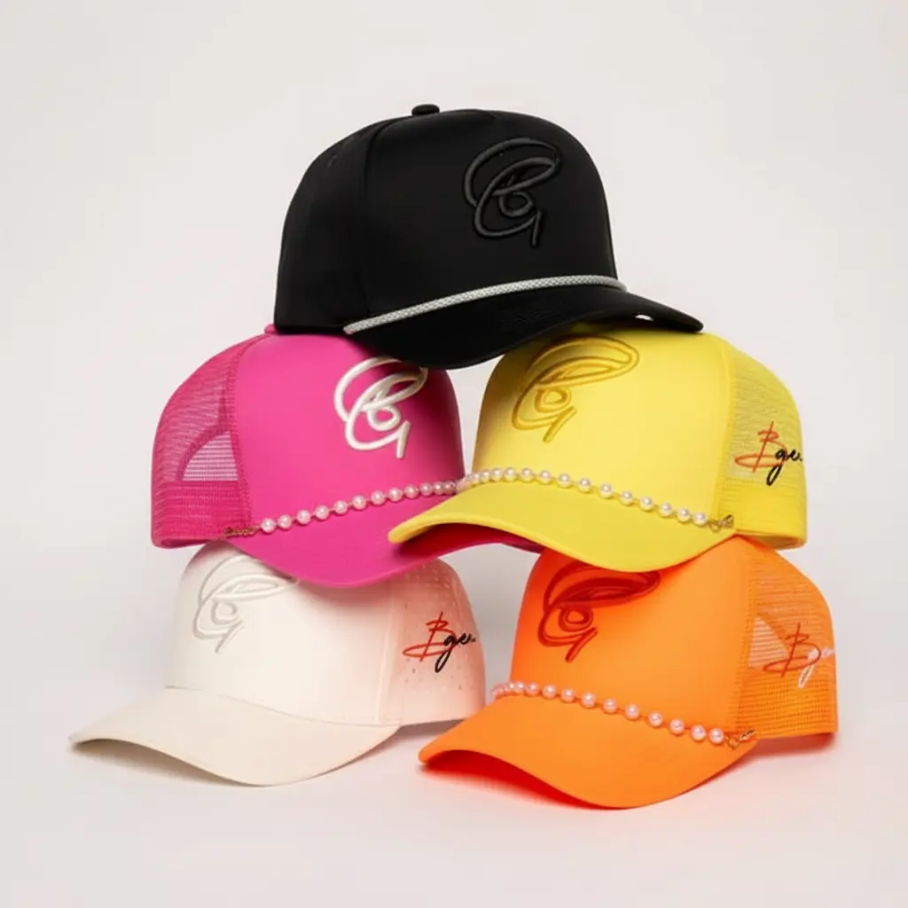 5-Pack Breathable Premium Caps – Laser-Vented Adjustable Baseball & Trucker Hat Bundle