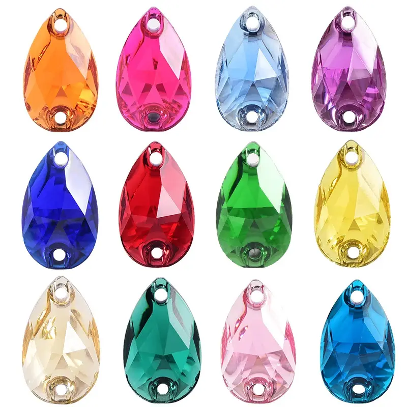 011 Mix Color Resin Teardrop Sew On Rhinestone Rhinestones Glitter Sewing Rhinestones Strass for Clothing Decoration Garment Dress crystal crown