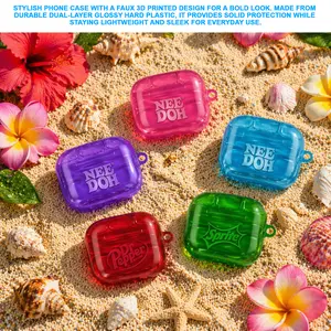 Dr Pepper Cool Crush Ice Cube AirPods, Sprite Faux 3D Effect Glossy Protective, Colorful Aesthetic Cover, Slim Fit Wireless Charging Case, Summer Vibe Gift