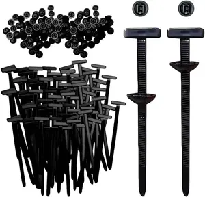 50PCS UV Resistant Nylon Universal Cable Tie Buckle Heavy Duty Self Locking Zip Ties Holder for Car Fender Trunk Repair Wire Organizing Home Garage Use