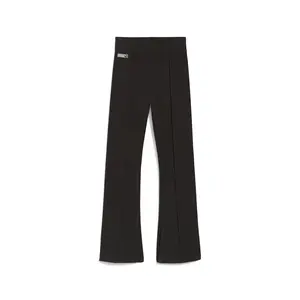 PUMA Womens X Rose Slim Pintuck Flared Leggings Casual - Black