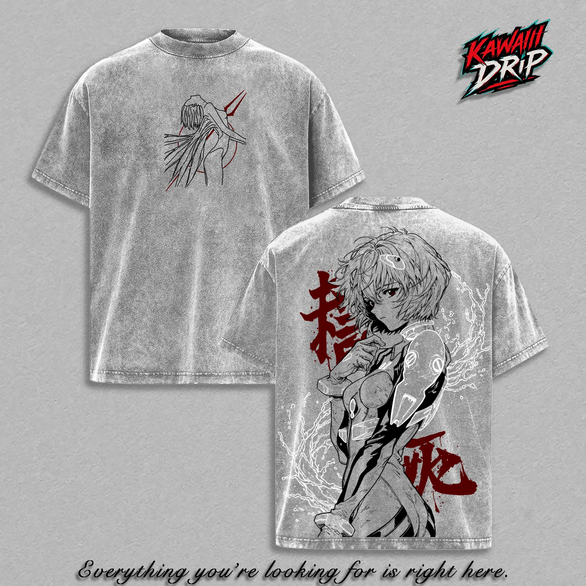 Rei Ayanami Evangelion T-Shirt, Neon Genesis Rei Graphic Tee, Back Print Vintage 90s Anime Shirt, Graphic Tees Men, Trendy Tshirts, Men's T Shirts, Evangelion Streetwear, Unisex Cotton Distressed Tee, Merch For Men, Men Fashion Graphic Tee