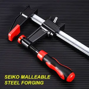 1pc 500 lbs Heavy Duty Bar Clamp, 3-Inch Throat Depth F-Clamp for Woodworking, Quick-Release Steel Rail Table Clamp Tool for Gluing & Crafting
