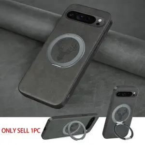 Père David's deer, 360° Rotatable Kickstand PU Leather Phone Case with Magnetic Compatible for Google Pixel 10/10pro/10proXL Pixel 9/9pro/9xl/9A Pixel 8A/8pro/8 Pixel 7/7PRO/7A, Fit for MagSafe and Car Holder, Multi-Angle Support, Anti-Scratch Protection