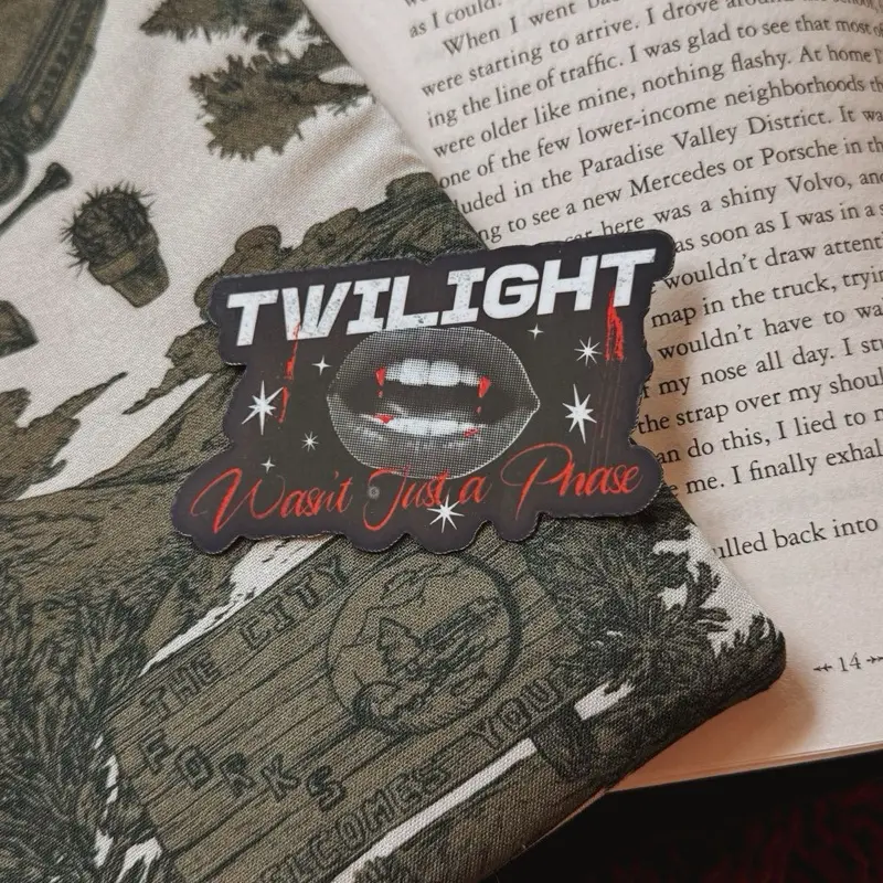 Twilight Wasn't Just A Phase Bookish Sticker - Waterproof Holographic Paranormal Romance Book - Decorative Water Bottle, Laptop, Phone Case, Journal sticker