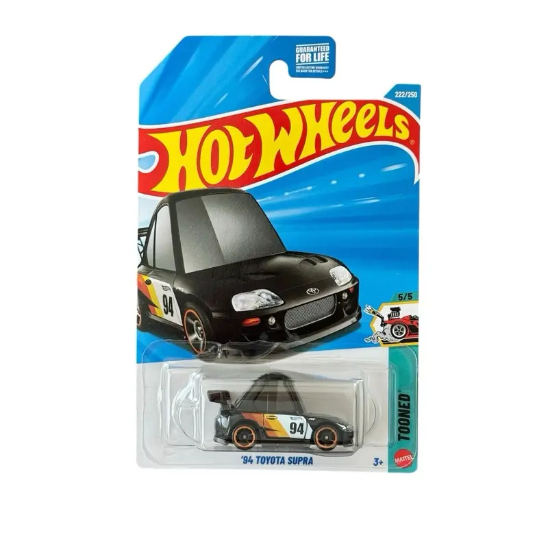 Hot Wheels Tooned Series ‘94 Toyota Supra, 1:64 Scale Diecast Metal Black Collectible Model Car
