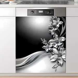 Dishwasher Magnet Sticker Cover Panel Decal Refrigerator Magnetic Sticker for Kitchen Decoration Fridge Door Cover Home Appliances Decor 23"x26"