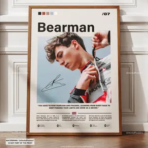 Oliver Bearman Poster, Bearman Haas, Haas F1 Print, Motorsport Grand Prix Decor, Car Racing Artwork, Bearman Haas Wall Art, F1 Driver
