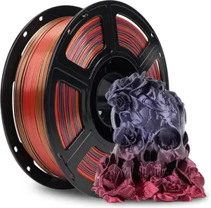 Flashforge Silk Rainbow Waltz PLA Filament 1.75mm , 3D Printer Filament 1kg (2.2lbs) Spool, Smooth and Silky Texture 3D Printing Filament, Dimensional Accuracy +/- 0.02mm