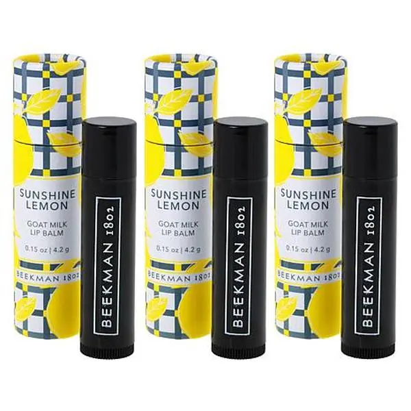 Beekman 1802 Goat Milk Lip Balm 3pc Set - Sunshine Lemon Auto-Ship®