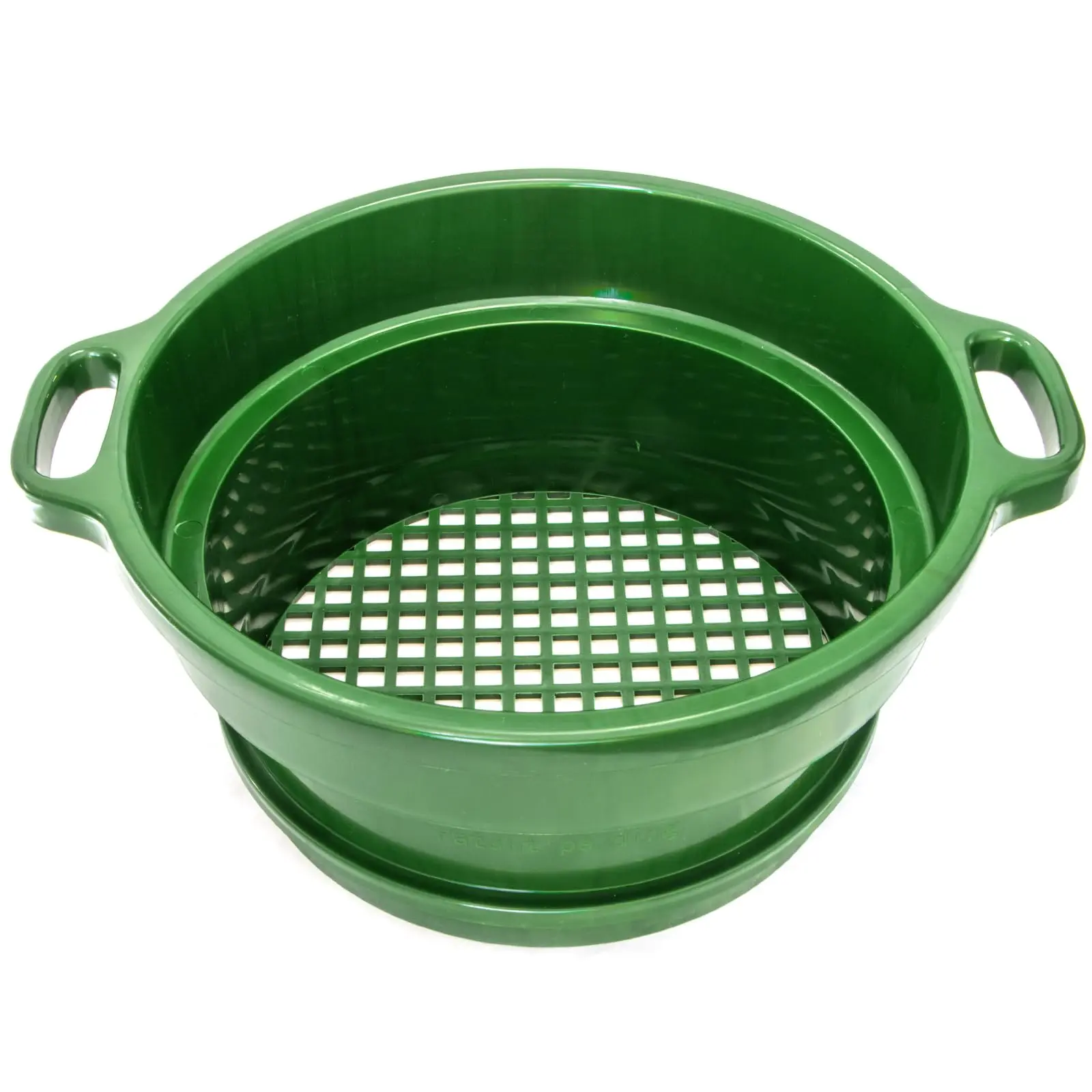 ASR Outdoor 1/2" Gold Prospecting Classifier Screen with Handles, Heavy-Duty 5 Gal Plastic Sifting Sieve, Stackable Metal-Line Sifting Screens for Raw & Fine Material, Meal Worms