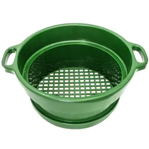 ASR Outdoor GOLD PROSPECTING 1/2" Classifier Screen with Handles, Heavy Duty 5 Gallon Plastic Sifting Sieve, Meal Worm Sifter Stackable Metal Line