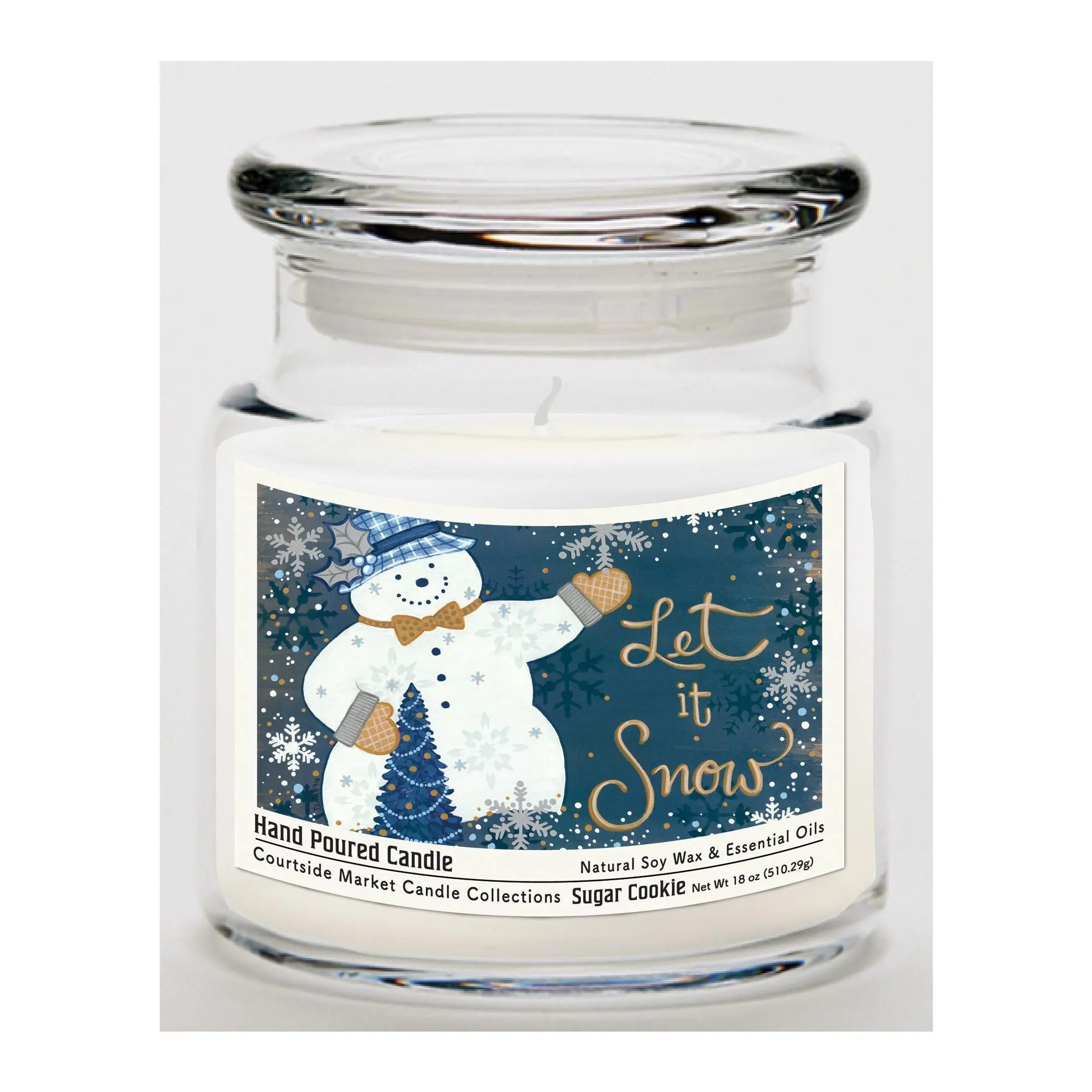 Courtside Market Let it Snow Candle Glass Jar 18-oz