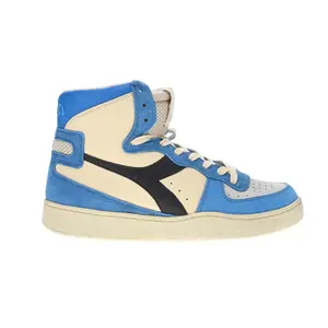 diadora Mens Mi Basket Podio Italia High  Sneakers Shoes Casual - Blue, Off White