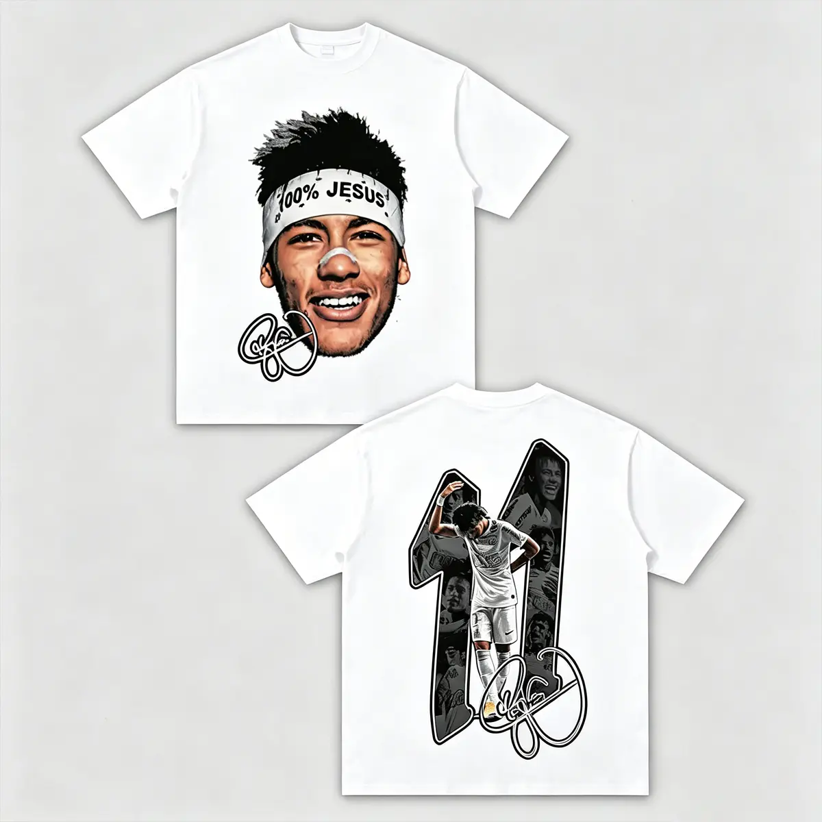 Neymar Graphic Tee |   Vintage Y2K Football Streetwear Shirt Unisex Cotton T-Shirt