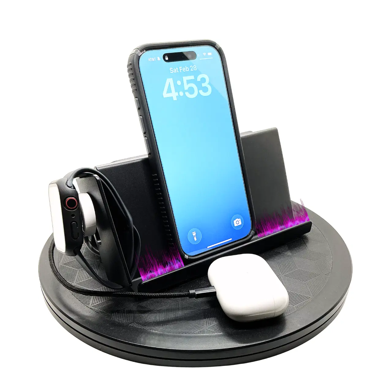 STANDECK Acoustic Stand 2-Pack + 360° Turntable Bundle
