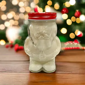 18oz Santa Mason Jar Soy Candle