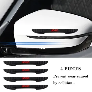 4PCS Car Front Bumper Lip Splitter Protector Strips with Logo Design, Universal Anti-Scratch Corner Guard Trim, Waterproof Exterior Bumper Decoration Stickers for Cars, SUVs and Trucks