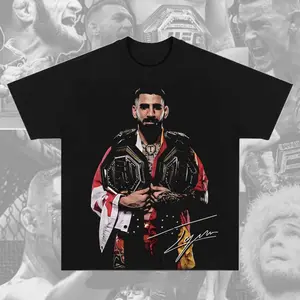 Ilia Topuria The Two Champions Of UFC T-Shirt Topuria Matador Shirt Topuria Premium Graphic Tee for UFC & Sports Fans Short Sleeve Crew Neck Retro Soft Cotton MMA Shirt Perfect Gift for UFC Fans MMA Fans