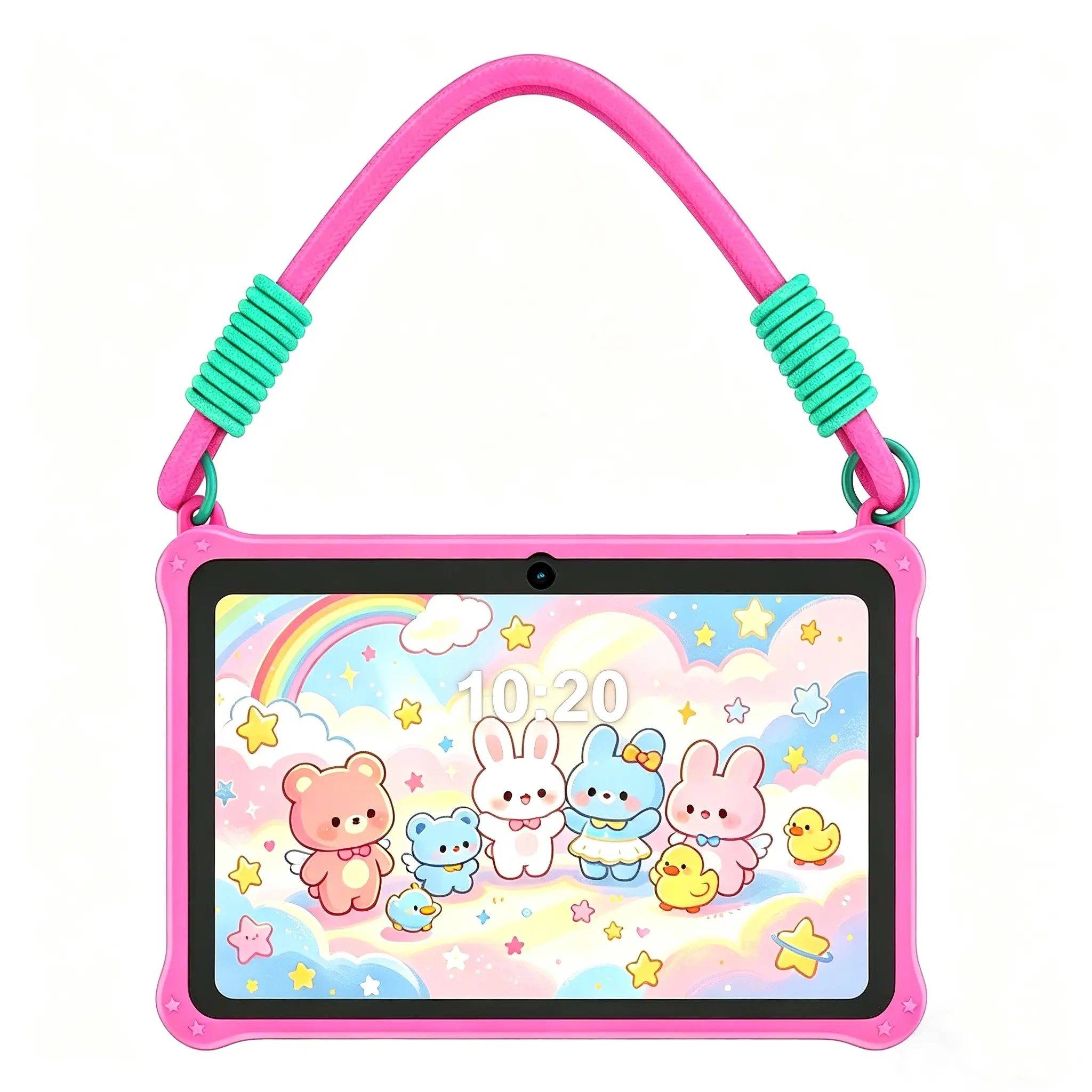 7-Inch Compact Toddler Tablet PC with Durable Silicone Protection Case, 4GB RAM + 32GB Storage, Early Learning Device, Perfect Gift for Kids