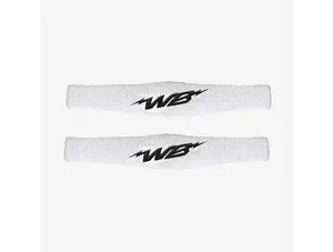 We Ball Sports Skinny Bicep Bands (White, 2-Pack) Workout Accessories Adjustable Workout Exercise Equipment
