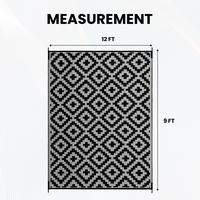 Diamond - Black & Grey 9 x 12 feet