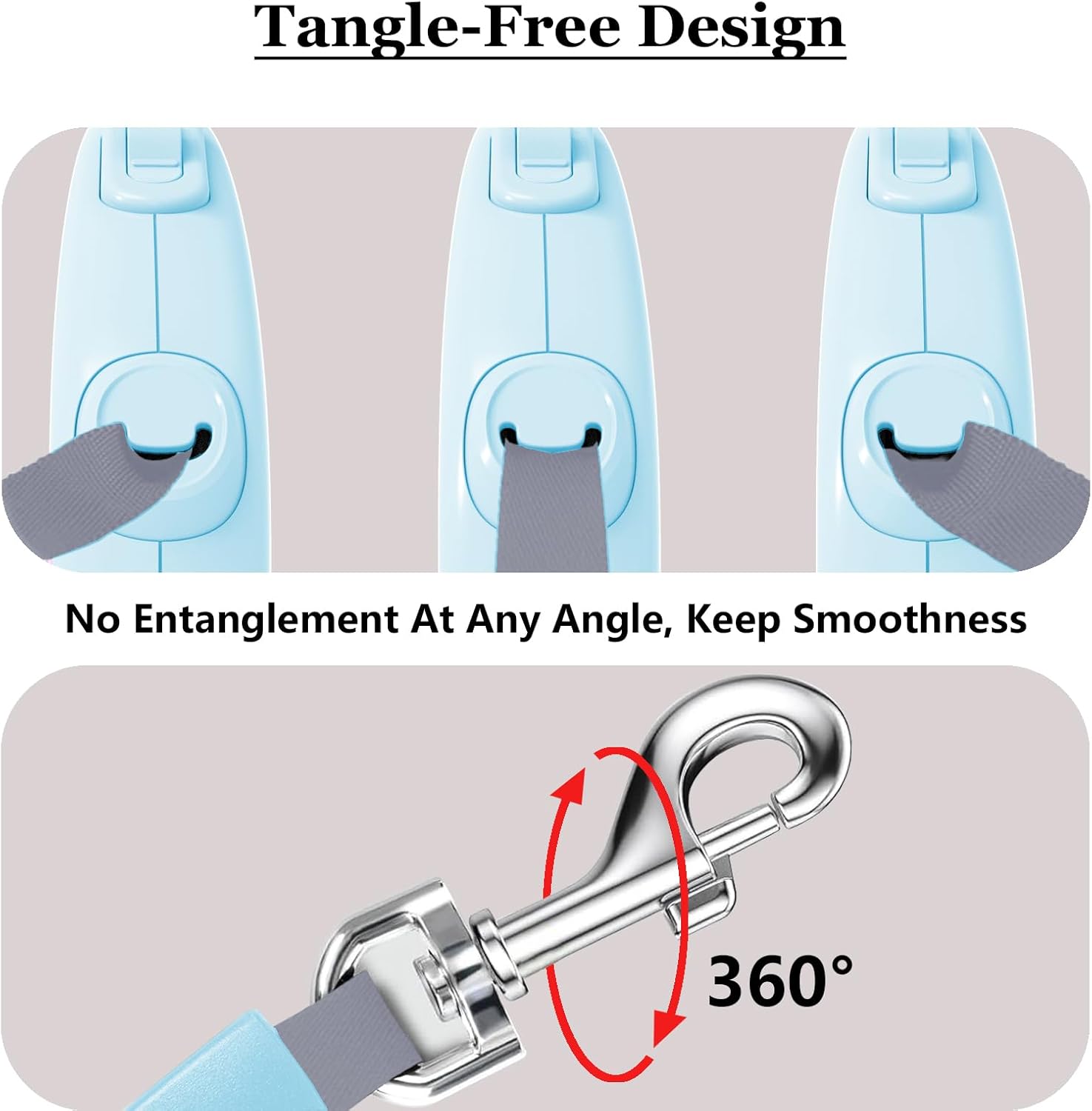 Retractable Dog Leash 16Ft/5M, Lightweight Retractable Lead for Small Medium Dogs & Cats Up to 50lbs, Strong Nylon Tape, 360° Tangle-Free One-Hand Brake Retractable Dog Leash 16Ft/5M, Lightweight Retractable Lead for Small Medium Dogs & Cats Up to 50lbs, Strong Nylon Tape, 360° Tangle-Free One-Hand Brake