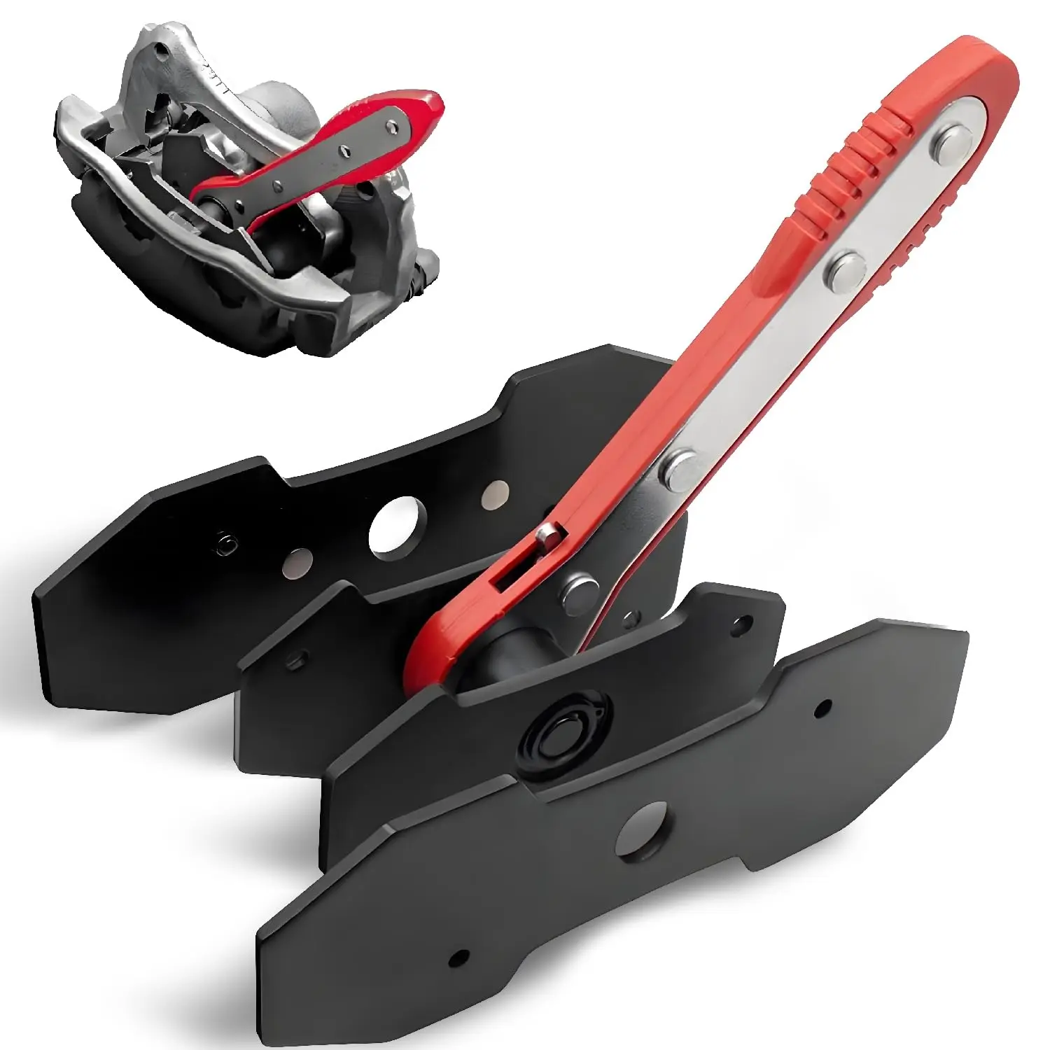 Brake Caliper Press Tool - Ratchet Piston Expader & Spreader for Car, Truck, Motorcycle Disc Brake - Brake Caliper Piston Press Tool for Single, Dual & Quad Piston Disc