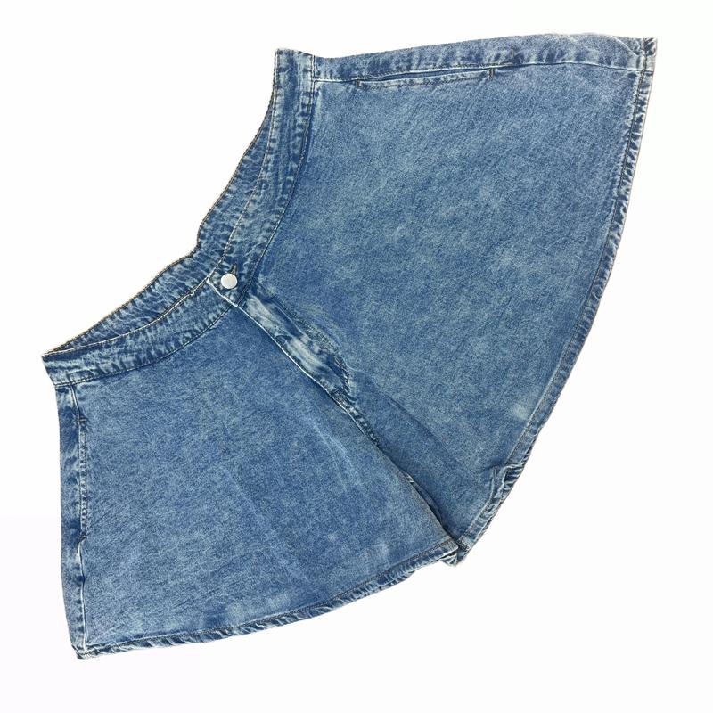 Odefou Plus Size Women's Flared Denim Shorts – Soft Fabric Pockets Jean with Button Zipper Closure Hot Girl Spring Summer Outfit Festival Holiday Womenswear