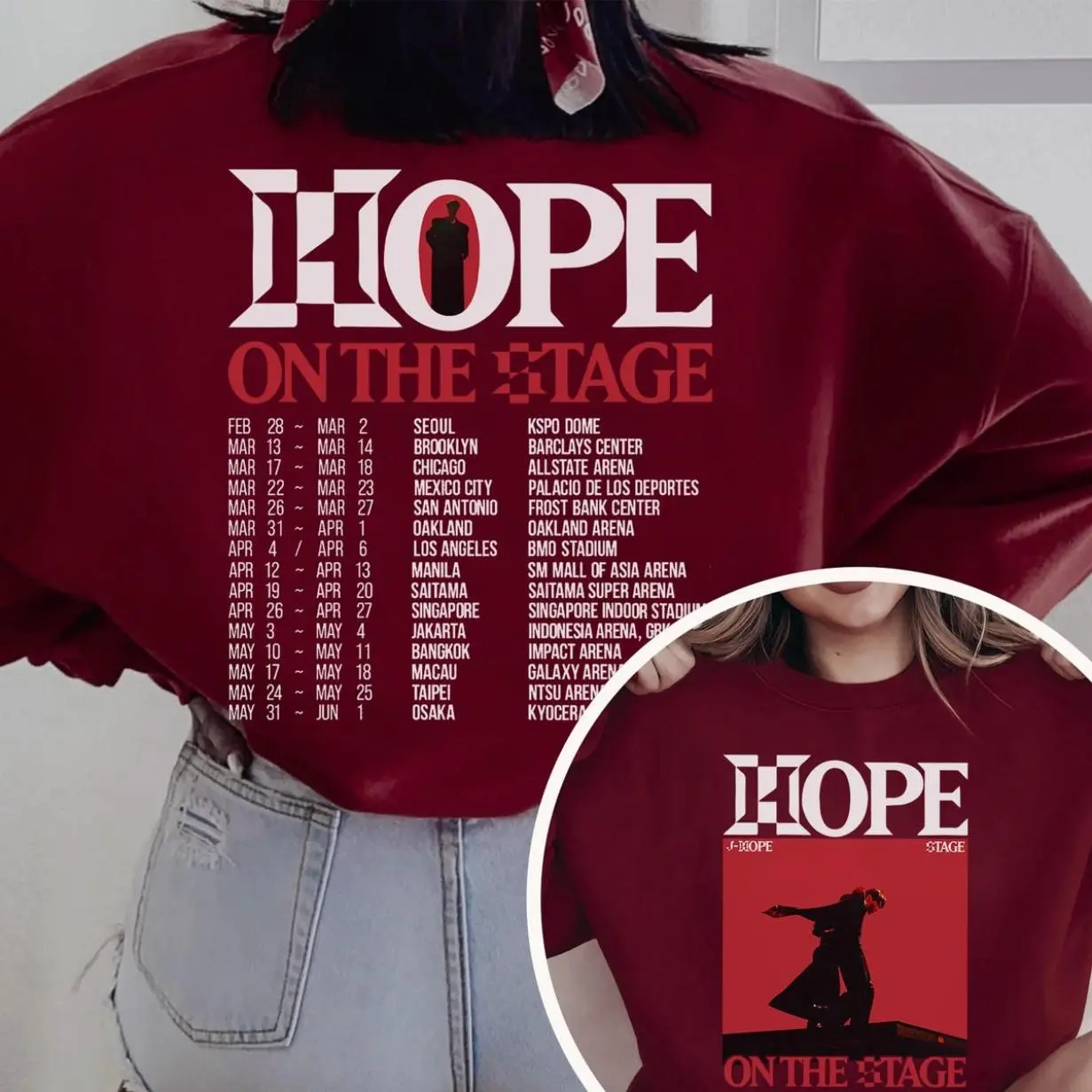 Hope On The Stage World Tour Sweatshirt, J-Hope Fan Shirt, Bangtan Hobi Tour Shirt, Hoseok Shirt, Army Kpop Shirt, Jhope Tour