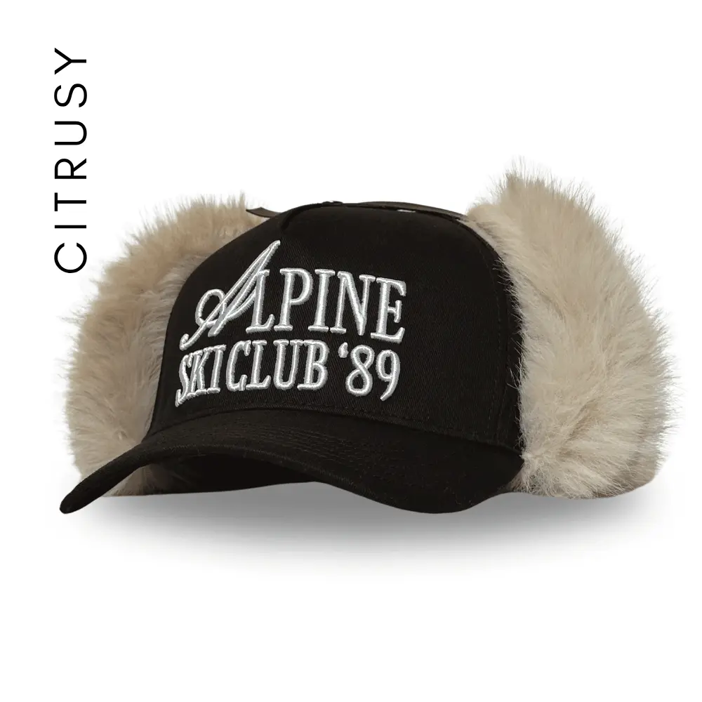 ALPINE SKI CLUB TRUCKER HAT WITH FUR