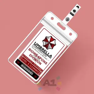 Resident Evil Movie Umbrella Corporation Cosplay gag gift Prop ID Badge Card Holder Clip