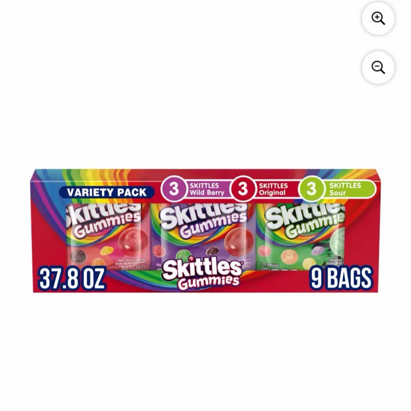 Skittles Gummies Variety Pack 37.8 oz 9 Bags Assorted Flavors Fun Snack for Kids and Adults