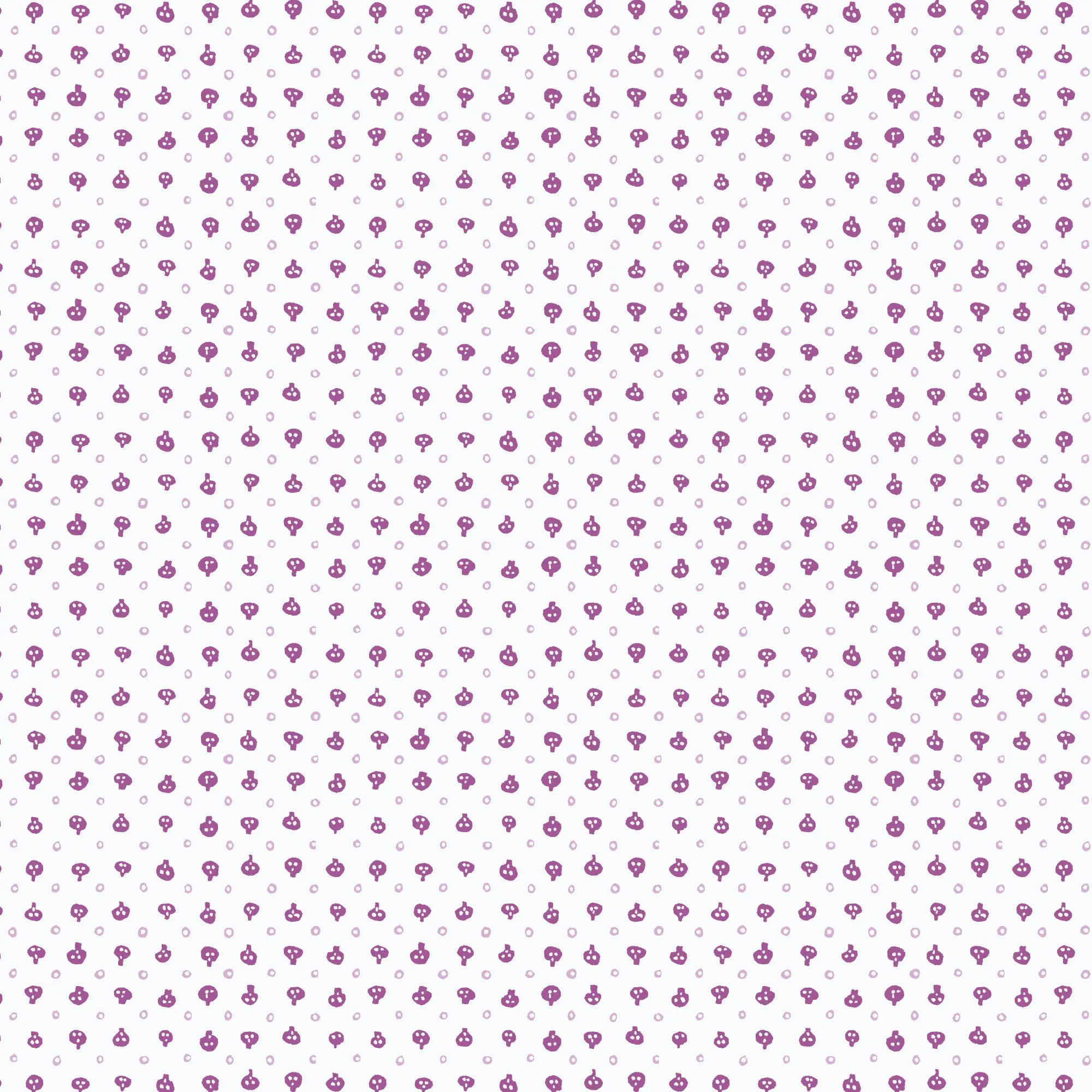 Fabric Cloud9 Purple Skull Dot Dem Bones by the Quarter Yard 229171