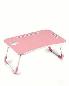 Office Supplies & Furniture - Foldable Laptop Bed Desk with 4 USB Ports & Cup Holder | Portable Workstation for Bed & Couch