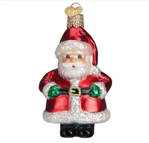 Old World Christmas Short Stuff Santa Ornaments Glass Blown Ornaments for Christmas Tree
